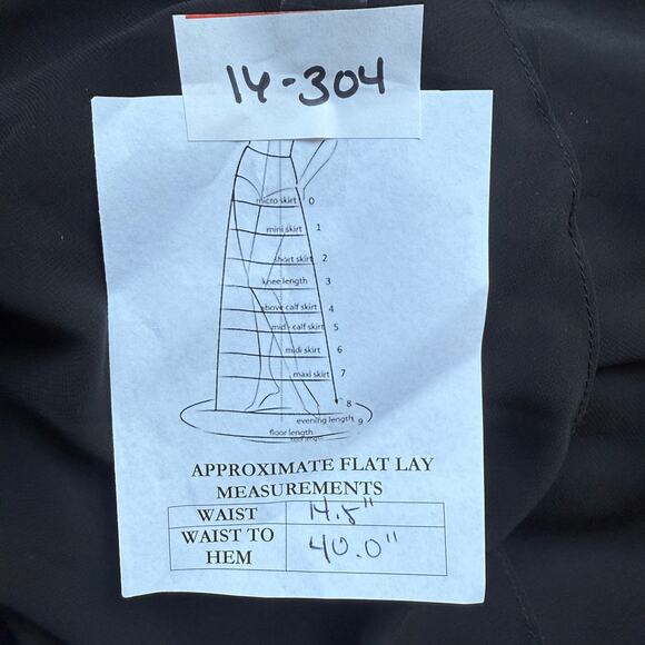 ALEX EVENINGS VINTAGE CHIFFON LAYERED MAXI SKIRT BLACK MADE IN USA SIZE MEDIUM - Picture 8 of 8